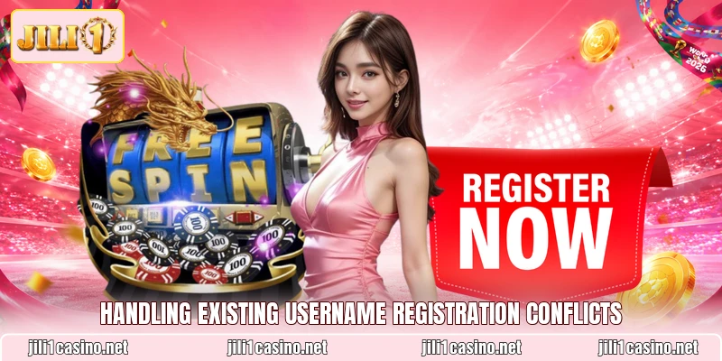 Handling existing username registration conflicts