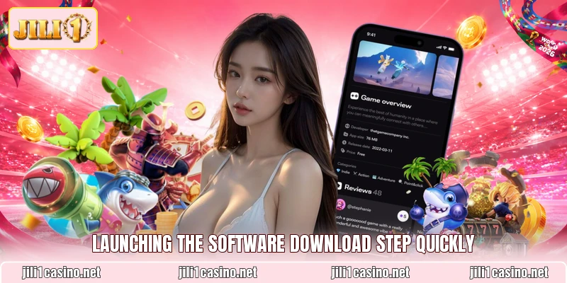 Launching the software download step quickly
