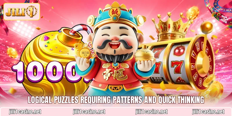 Logical puzzles requiring patterns and quick thinking