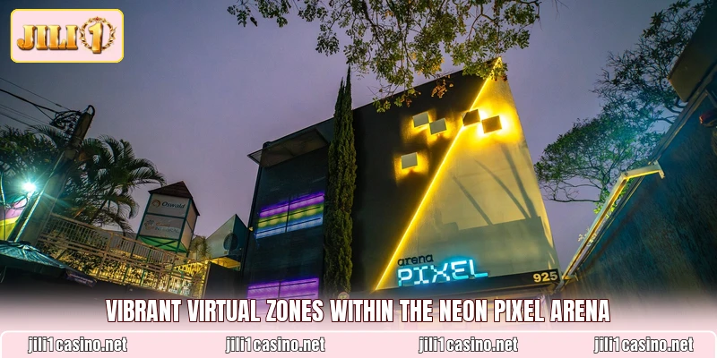 Vibrant virtual zones within the Neon Pixel Arena